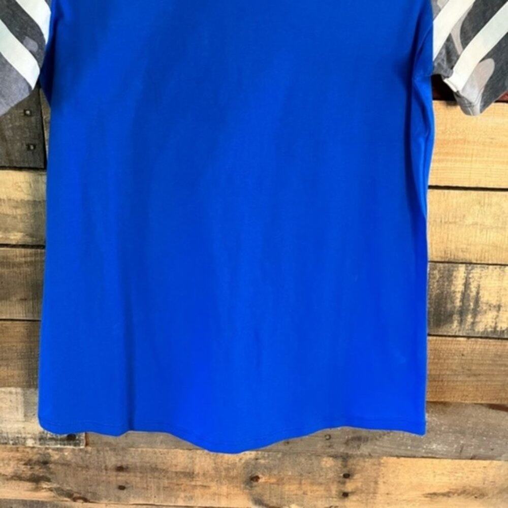 Sunshine‎ & Rodeos Blue Camo Top Size Small - Picture 7 of 13